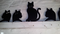 Cat shaped blackboards, with chalk and wipe. £10 each. Other designs available. 