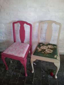 Beautifully restored and re-upholstered chairs. £35 each