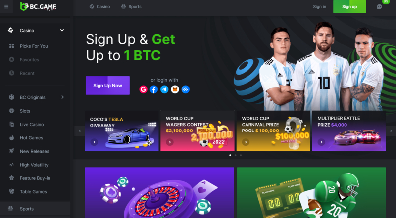 استمتع بتجربة فريدة في كازينو BC Game
